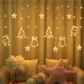 Christmas Decorations Colored Lantern Flashing String Starry Lights Christmas Tree Hanging Lights Room Bedroom Curtain Layout
